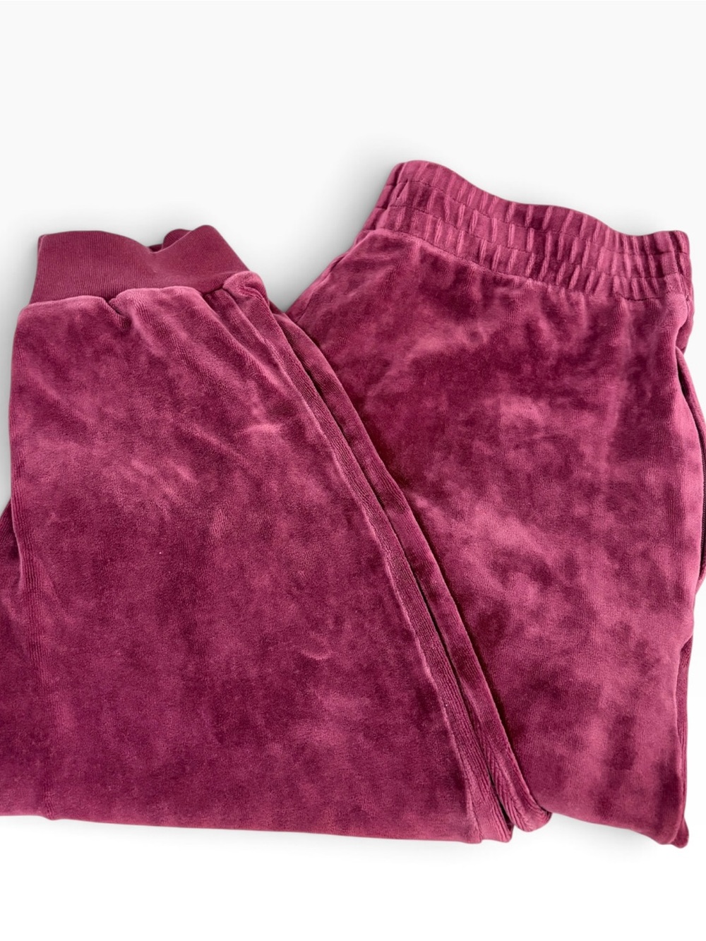 TNA Aritzia Dusty Rose Pink Velour Velvet Jogger Sweatpants Sz Medium - Picture 4 of 7